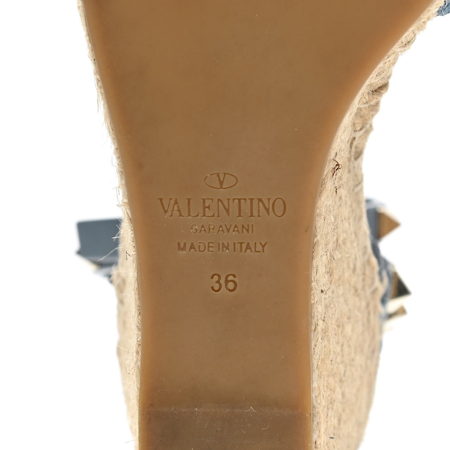 Denim Butterfly Embroidered Rockstud Ankle Wrap Espadrille 15/85mm Wedges 36 Light Denim