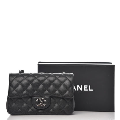 Chanel Iridescent Caviar Quilted Mini Rectangular Flap Black 8 of 8