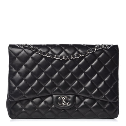 Chanel Lambskin Quilted Maxi Single Flap Black 1 of 15