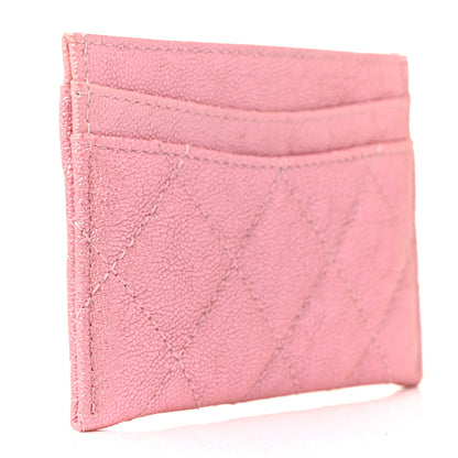 Chanel Iridescent Caviar Quilted Card Holder Rose Pink 3 of 11