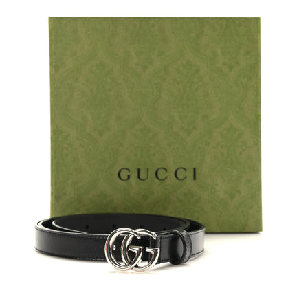 Gucci Plutone Calfskin Palladium Double G 20mm Belt 100 40 Black 6 of 6