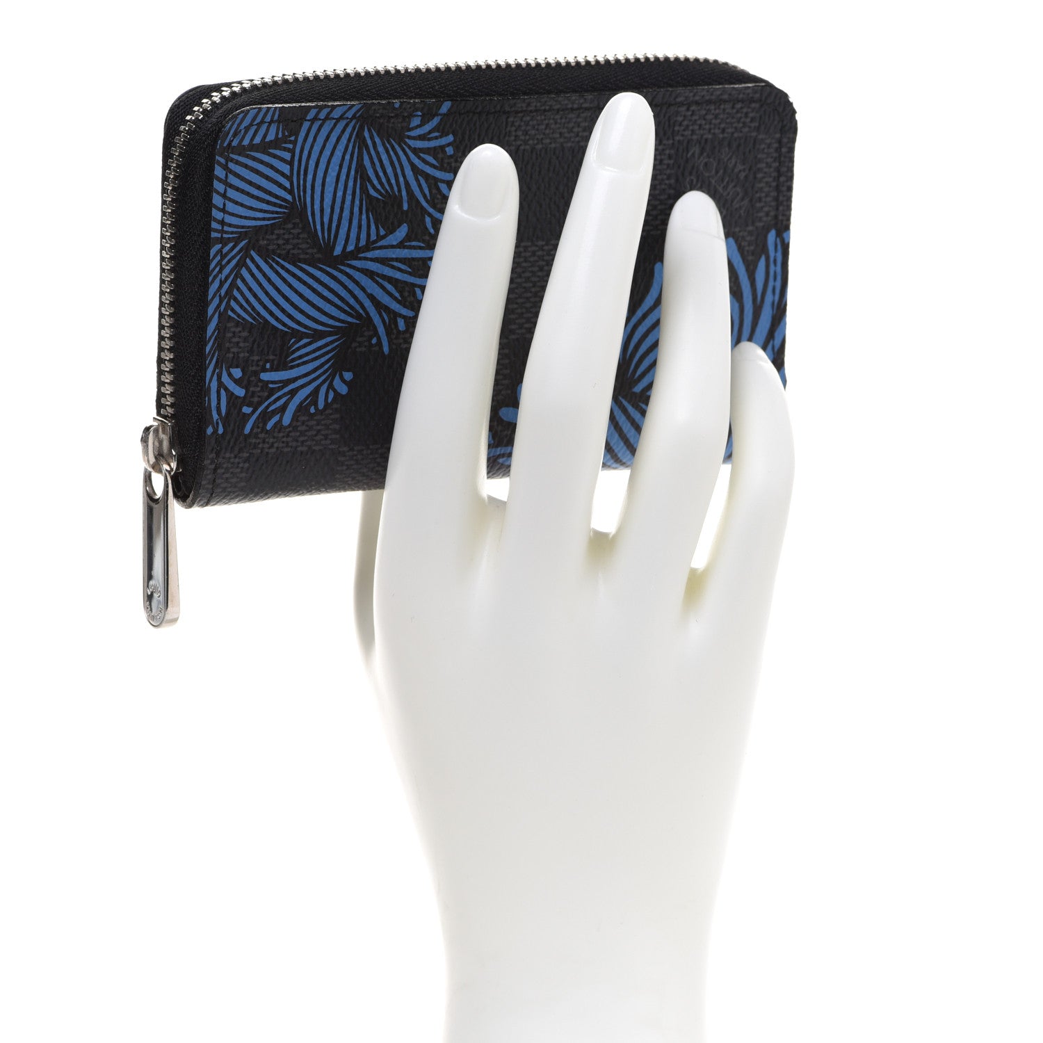 Louis Vuitton Damier Graphite Rope Zippy Coin Purse Blue 2 of 13