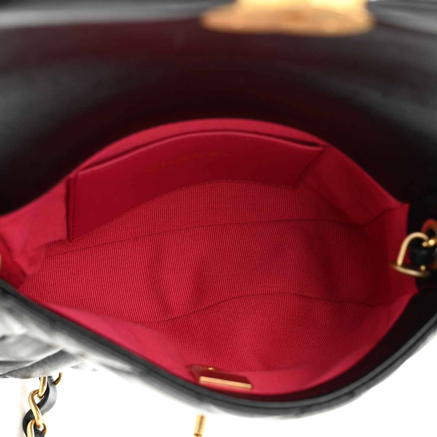 Lambskin Plexiglass Quilted Coco Love Mini Flap Black