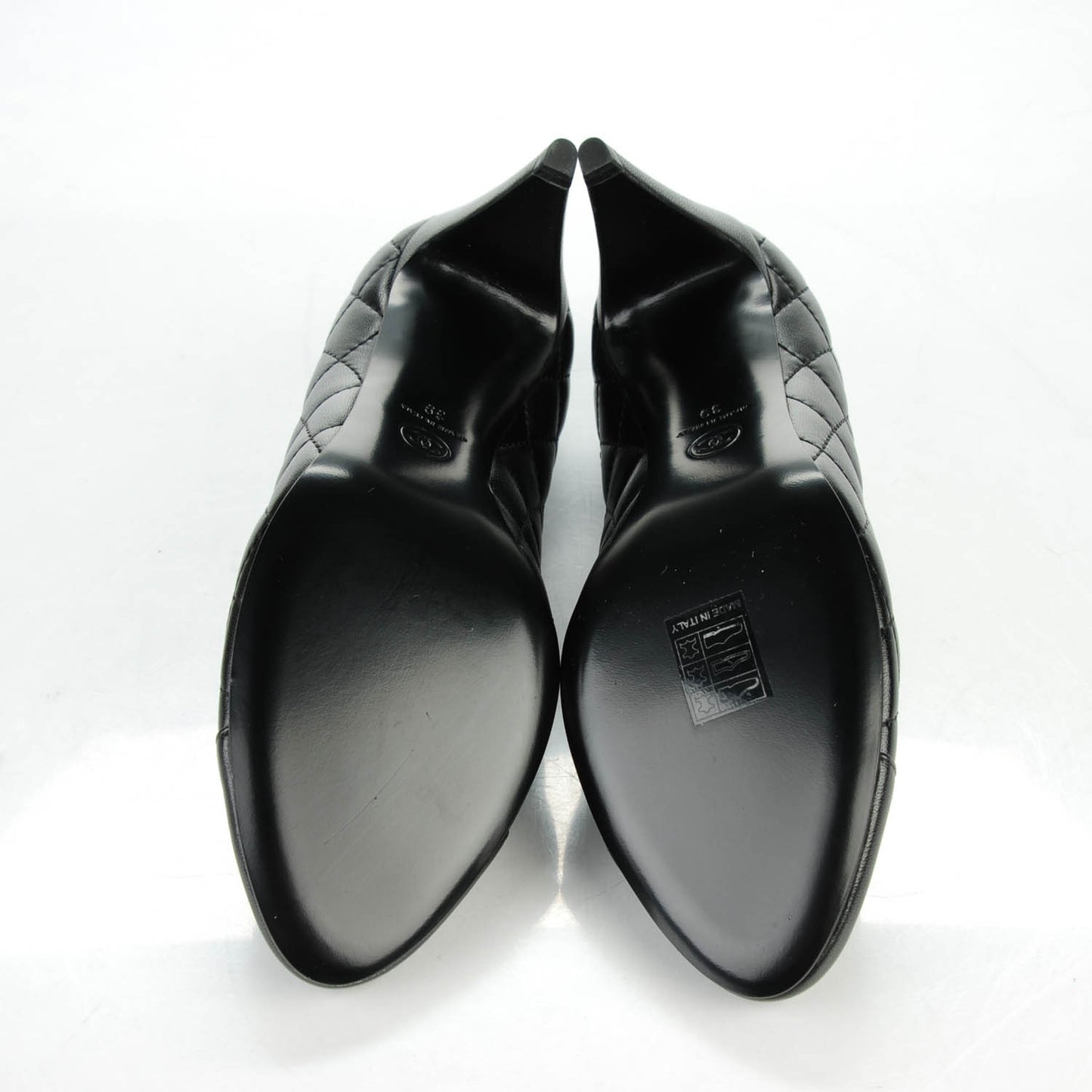Lambskin Quilted Pumps 39 Black