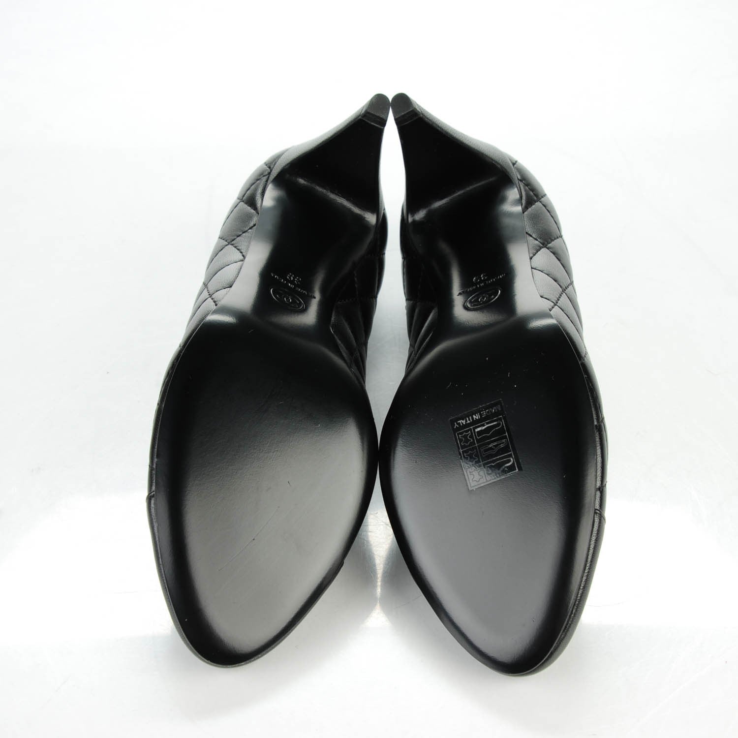Chanel Lambskin Quilted Pumps 39 Black 5 of 10