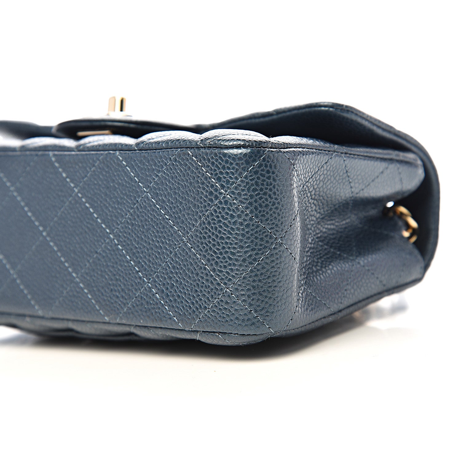 Chanel Iridescent Caviar Quilted Mini Rectangular Flap Blue 10 of 11