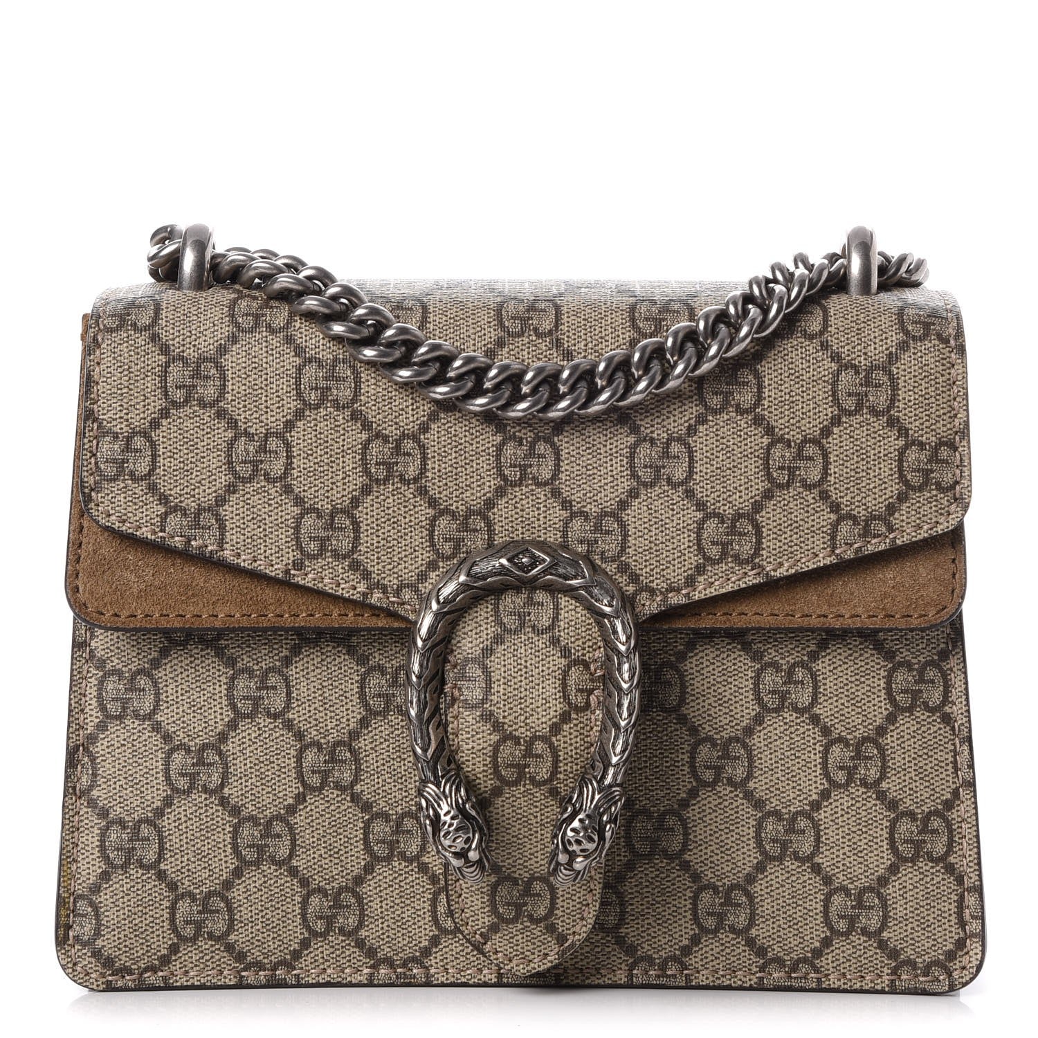 Gucci GG Supreme Monogram Mini Dionysus Shoulder Bag Taupe 1 of 7