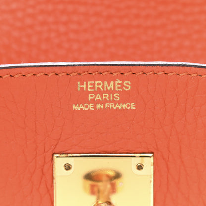 Hermes Taurillon Clemence Birkin 30 Feu 6 of 10