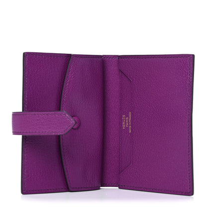 Hermes Chevre Mysore Mini Bearn Wallet Anemone 5 of 10
