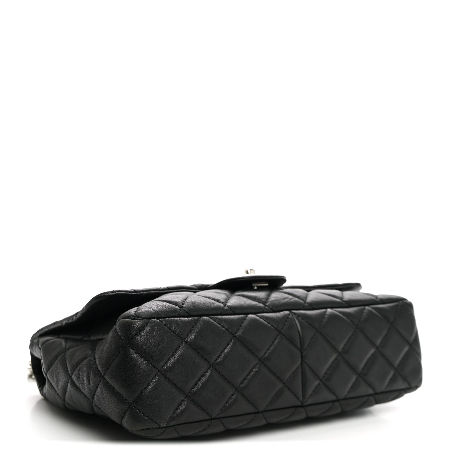 Chanel Washed Lambskin Quilted Bijoux Chain Jumbo Single Flap Black 4 of 10