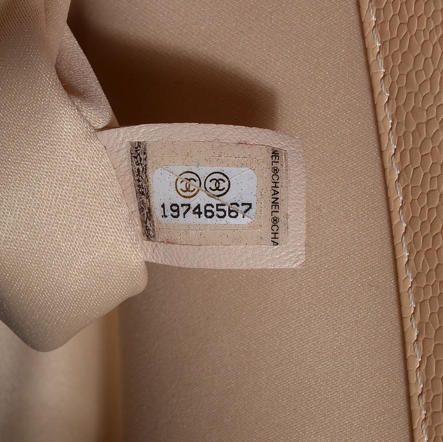 Caviar Grand Shopping Tote GST Beige Clair