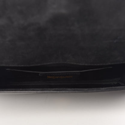 Saint Laurent Textured Patent Classic Y Ligne Clutch Black 5 of 10