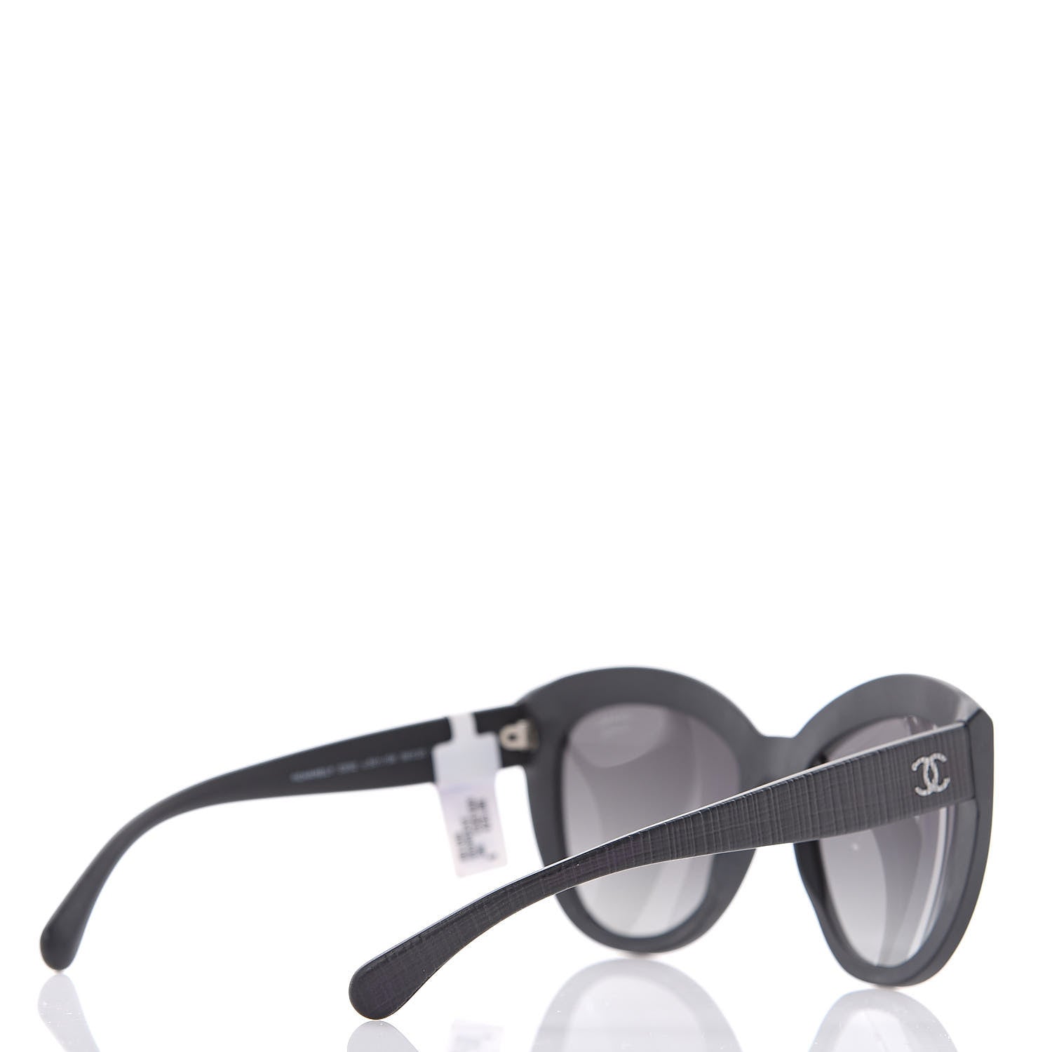 Chanel Tweed Effect CC Polarized Butterfly Signature Sunglasses 5332 Black 4 of 8