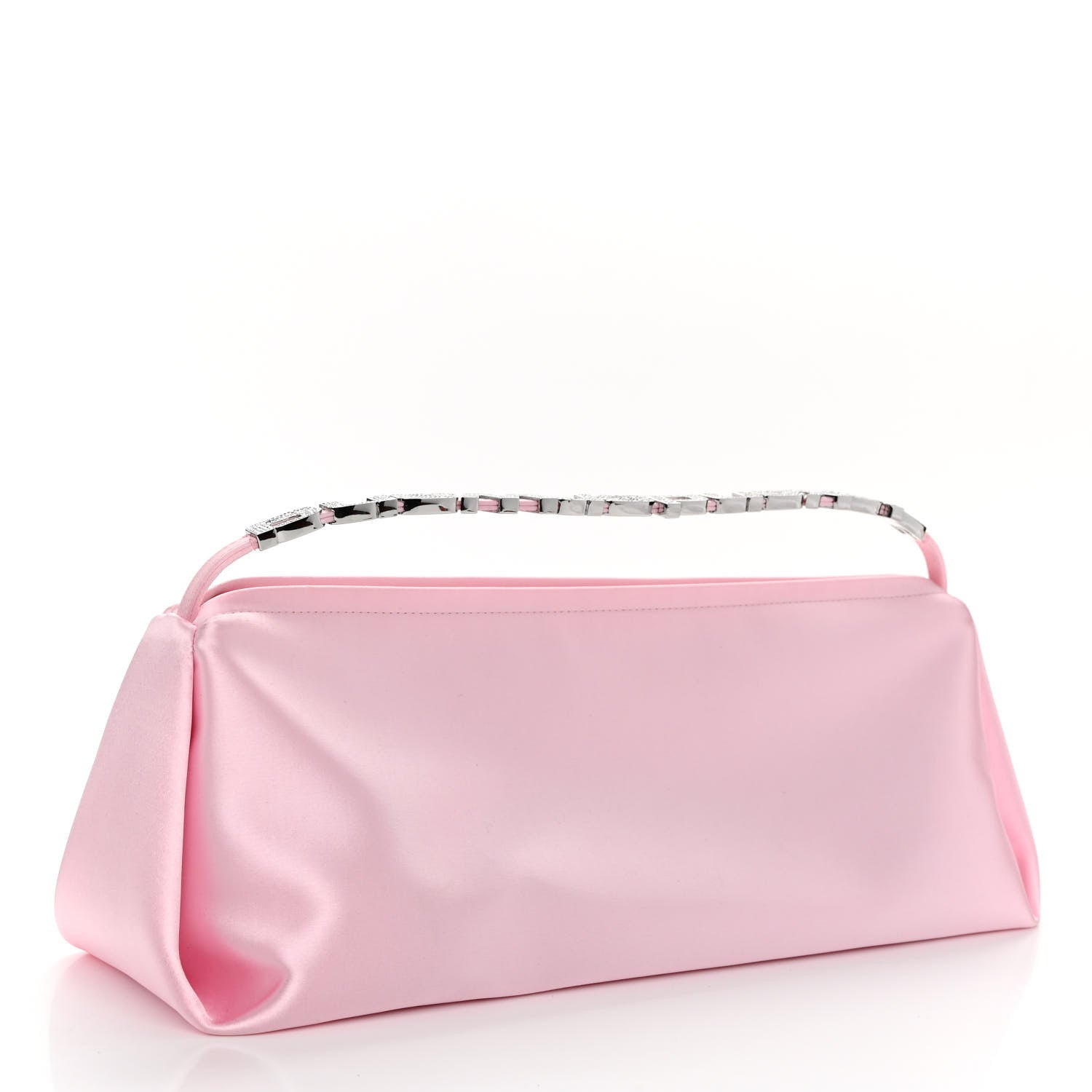 Alexander Wang Satin Crystal Large Marquess Shoulder Bag Pink 3 of 10