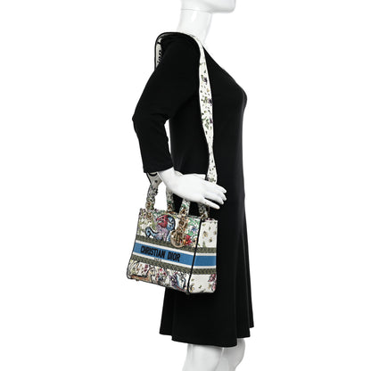Christian Dior Canvas D-Constellation Embroidered Medium Lady D-Lite Latte Multicolor 2 of 8