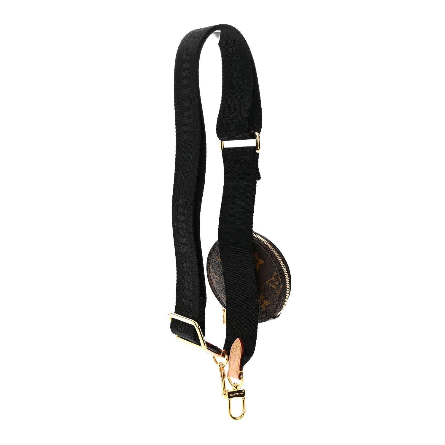 Louis Vuitton Nylon Monogram Strap with Coin Purse Black Black 2 of 5