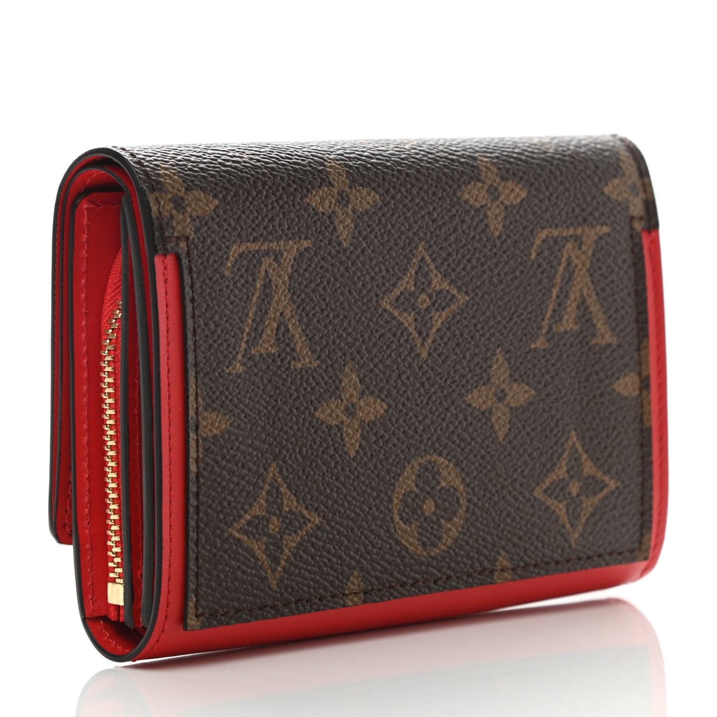 Monogram Flore Compact Wallet Coquelicot
