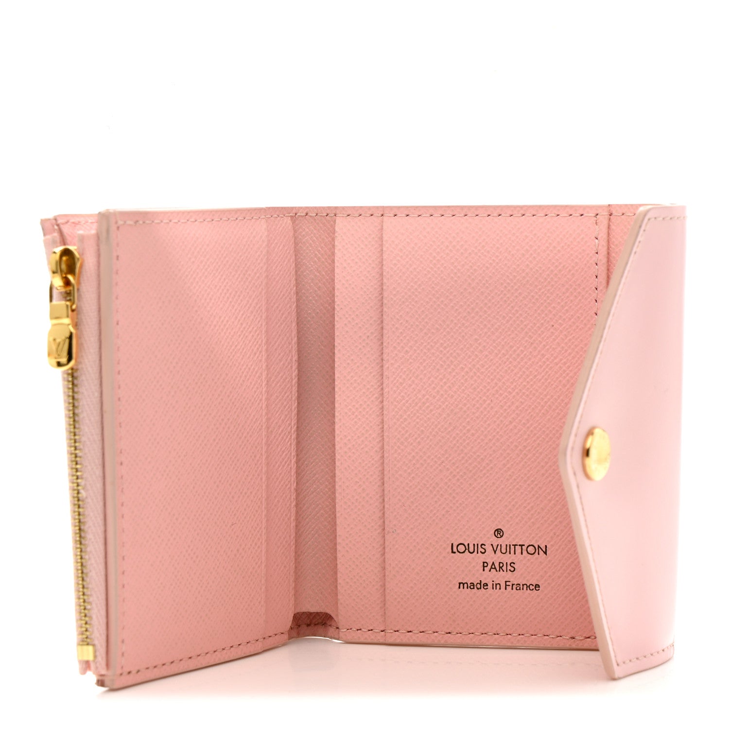Louis Vuitton Damier Azur Zoe Wallet Rose Ballerine 5 of 10