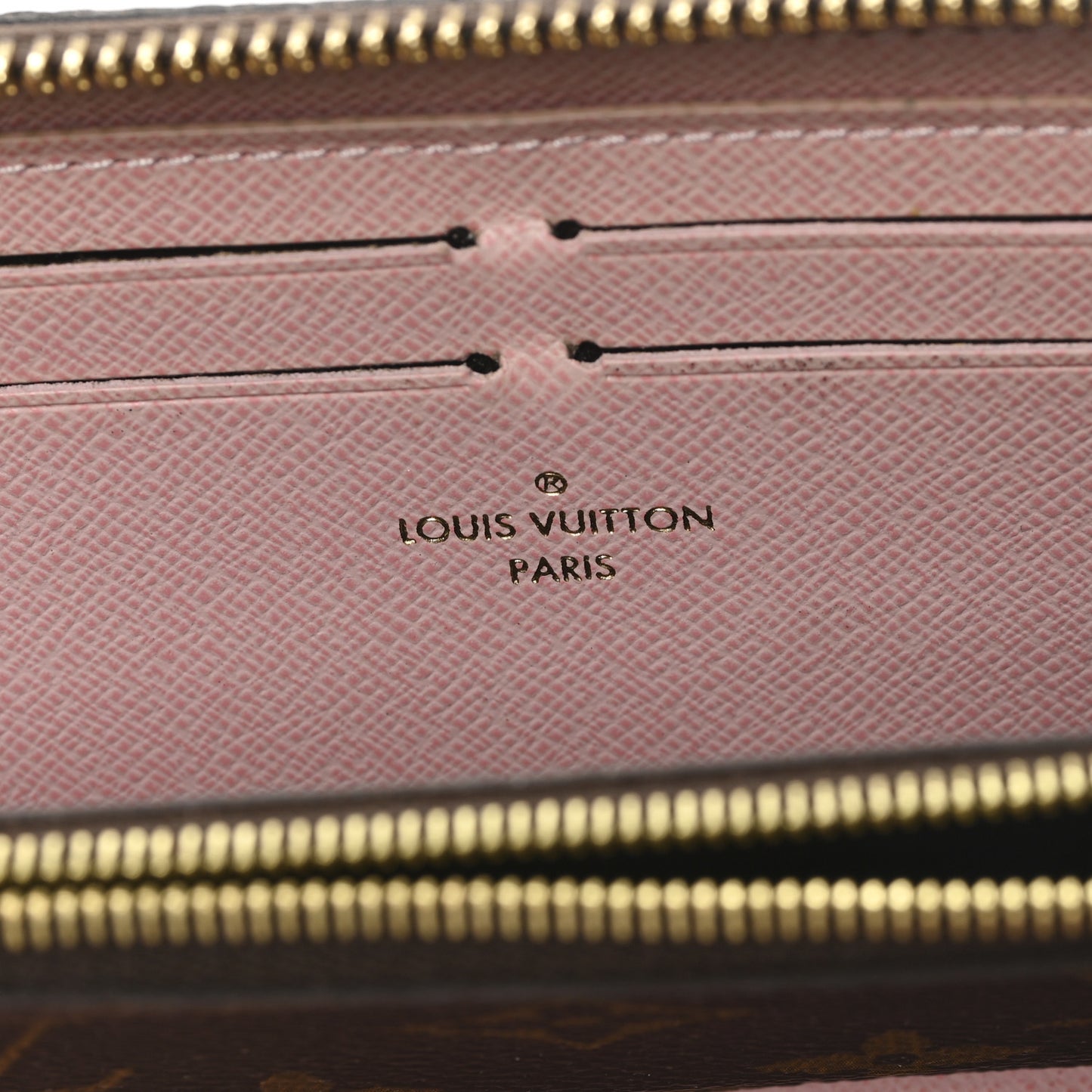 Monogram Clemence Wallet Rose Ballerine