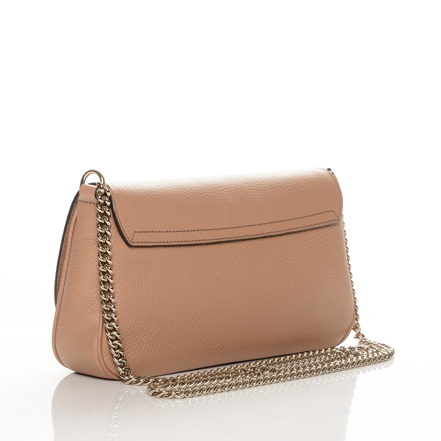Gucci Pebbled Calfskin Medium Soho Flap Crossbody Camelia 3 of 6