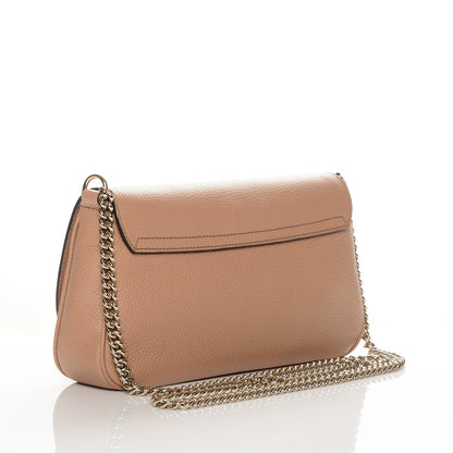 Gucci Pebbled Calfskin Medium Soho Flap Crossbody Camelia 3 of 6