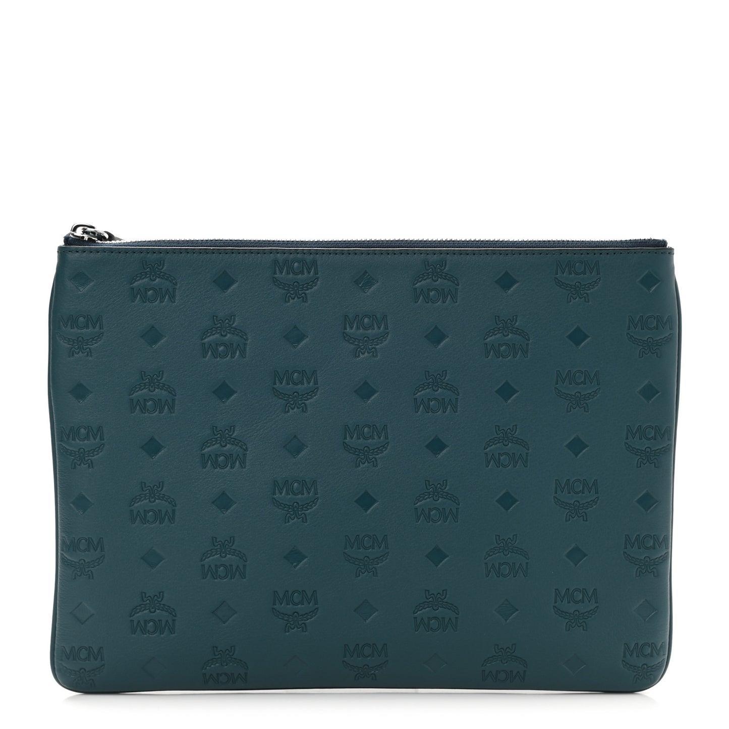 Calfskin Ottomar Monogram Medium Crossbody Pouch Deep Teal