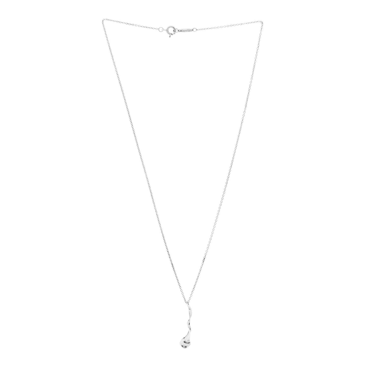Sterling Silver Frank Gehry Orchid Drop Pendant Necklace