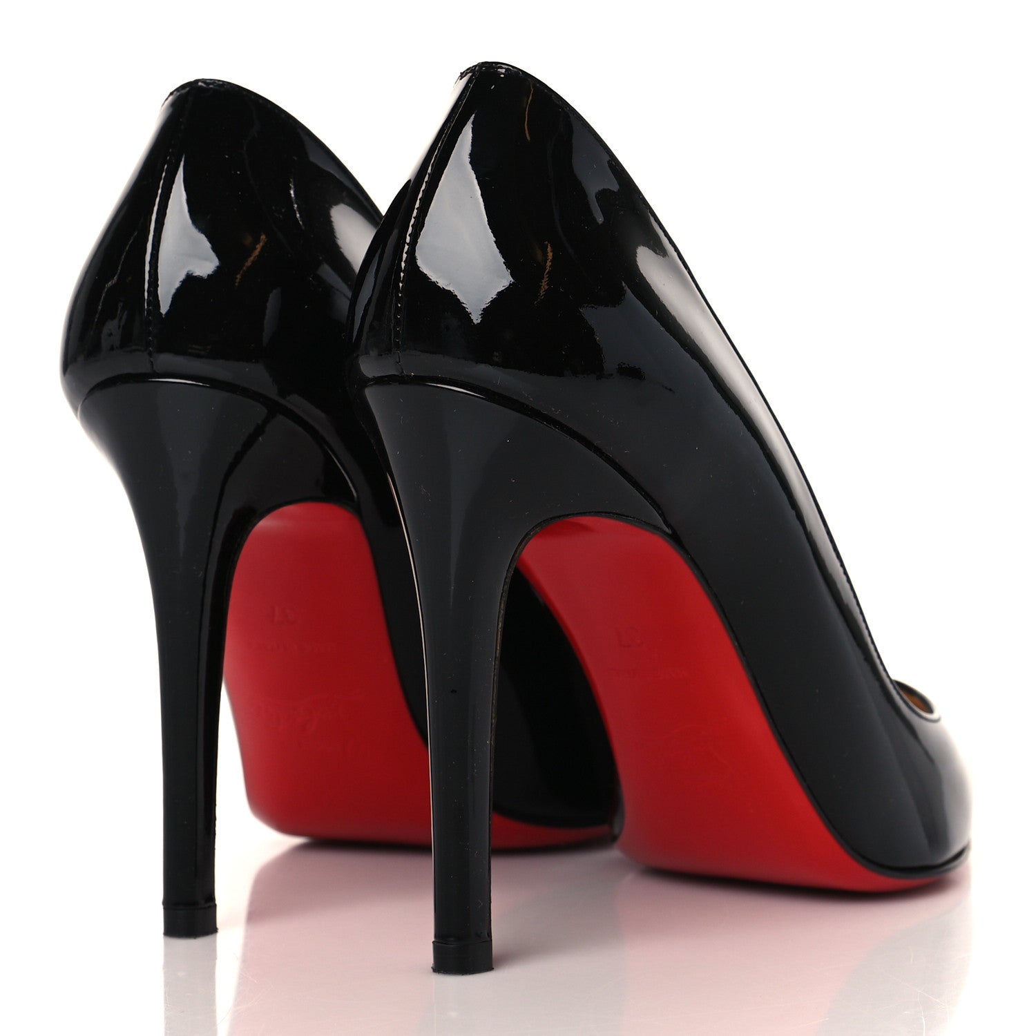 Christian Louboutin Patent Pigalle 100 Pumps 37 Black 4 of 8