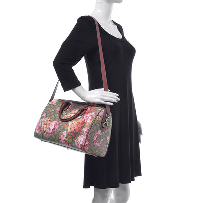 Gucci GG Supreme Monogram Blooms Medium Boston Beige Multicolor Dry Rose 2 of 10