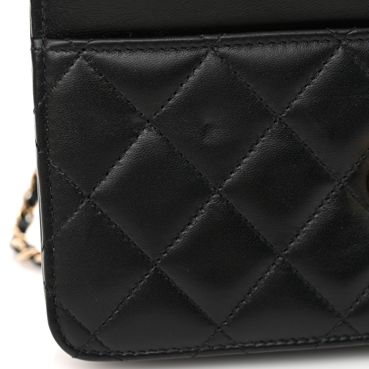 Chanel Lambskin Quilted Trendy CC Wallet On Chain WOC Black 13 of 14