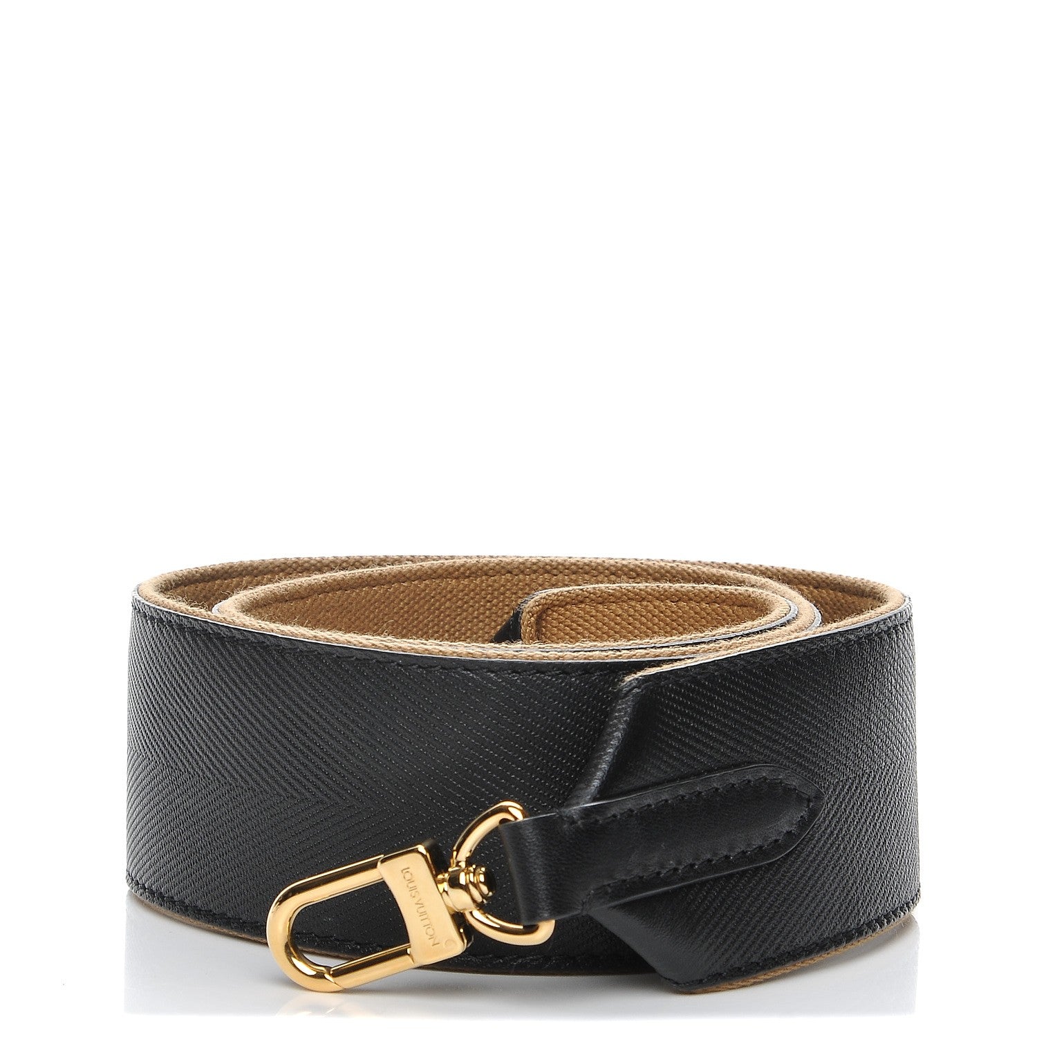 Louis Vuitton Calfskin Canvas Atlantis Shoulder Strap Black 1 of 5