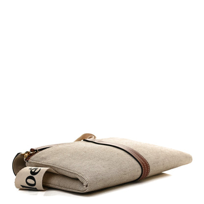 Chloe Cotton Calfskin Woody Belt Bag Beige Brown 4 of 11