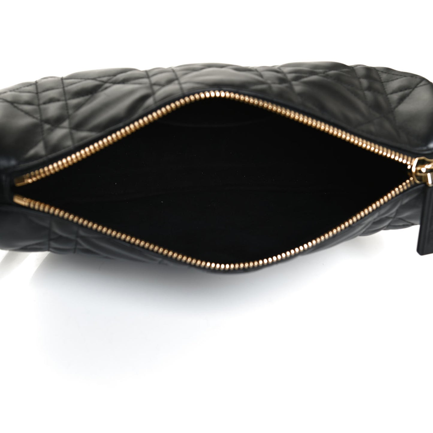Lambskin Cannage Medium Dior Vibe Hobo Bag Black