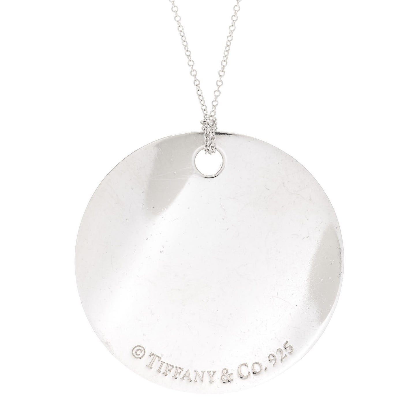 Sterling Silver Notes Round Pendant Necklace
