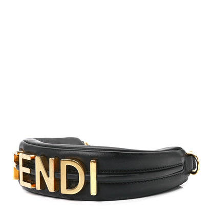 Fendi Vitello Grace Matte Nano Fendigraphy Hobo Charm Black 10 of 12