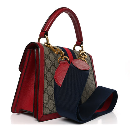 Gucci GG Supreme Monogram Small Queen Margaret Top Handle Bag Red 2 of 9