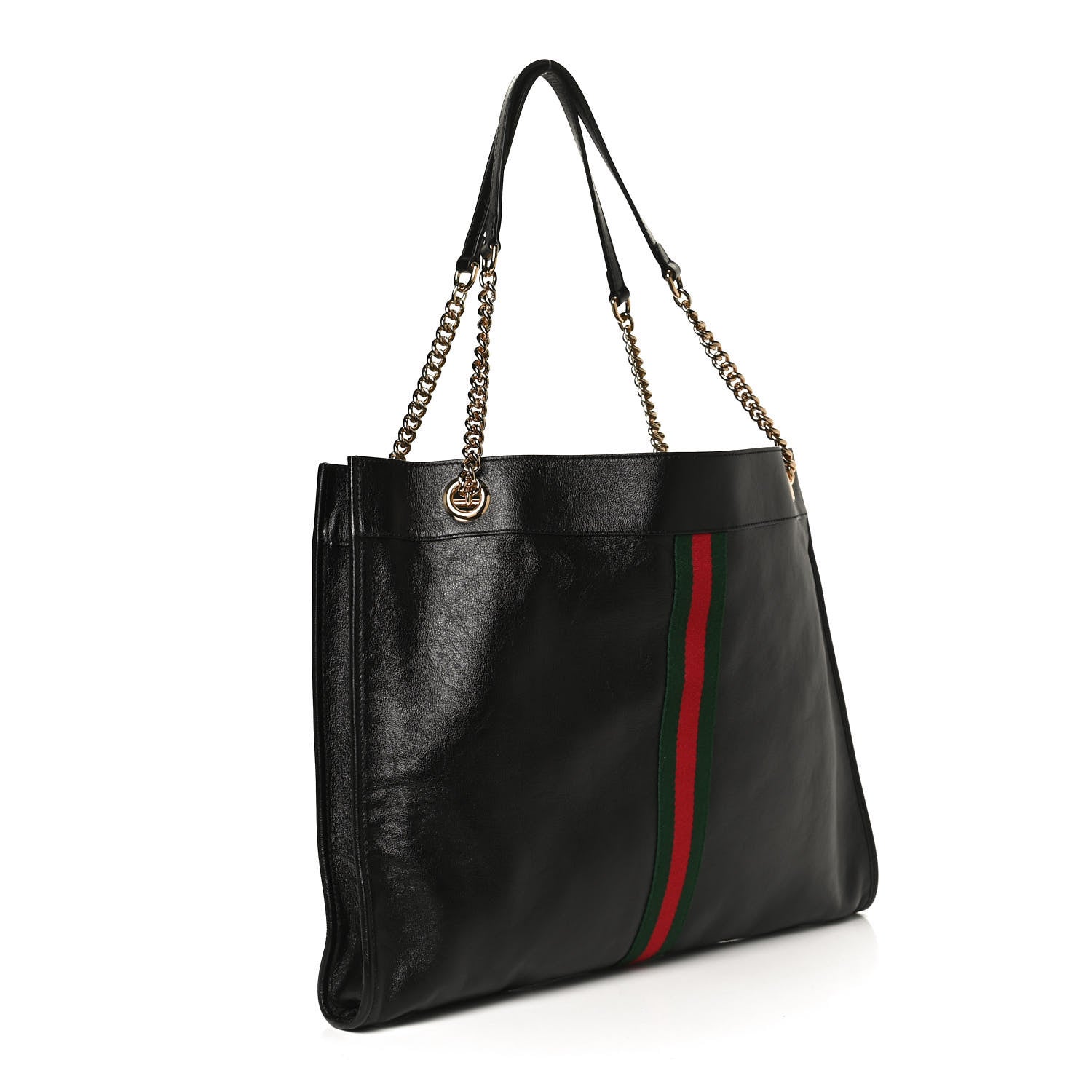 Gucci Calfskin Large Rajah Chain Tote Black 3 of 13