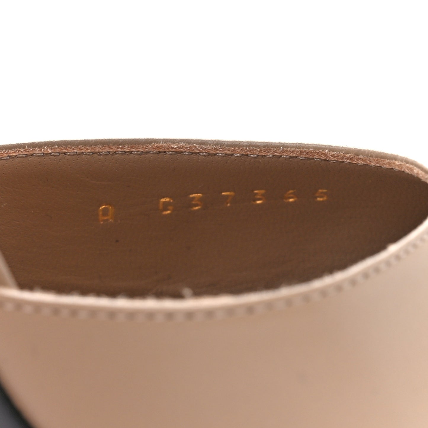 Lambskin Velvet Cap Toe Logo Pumps 35.5 Beige Black