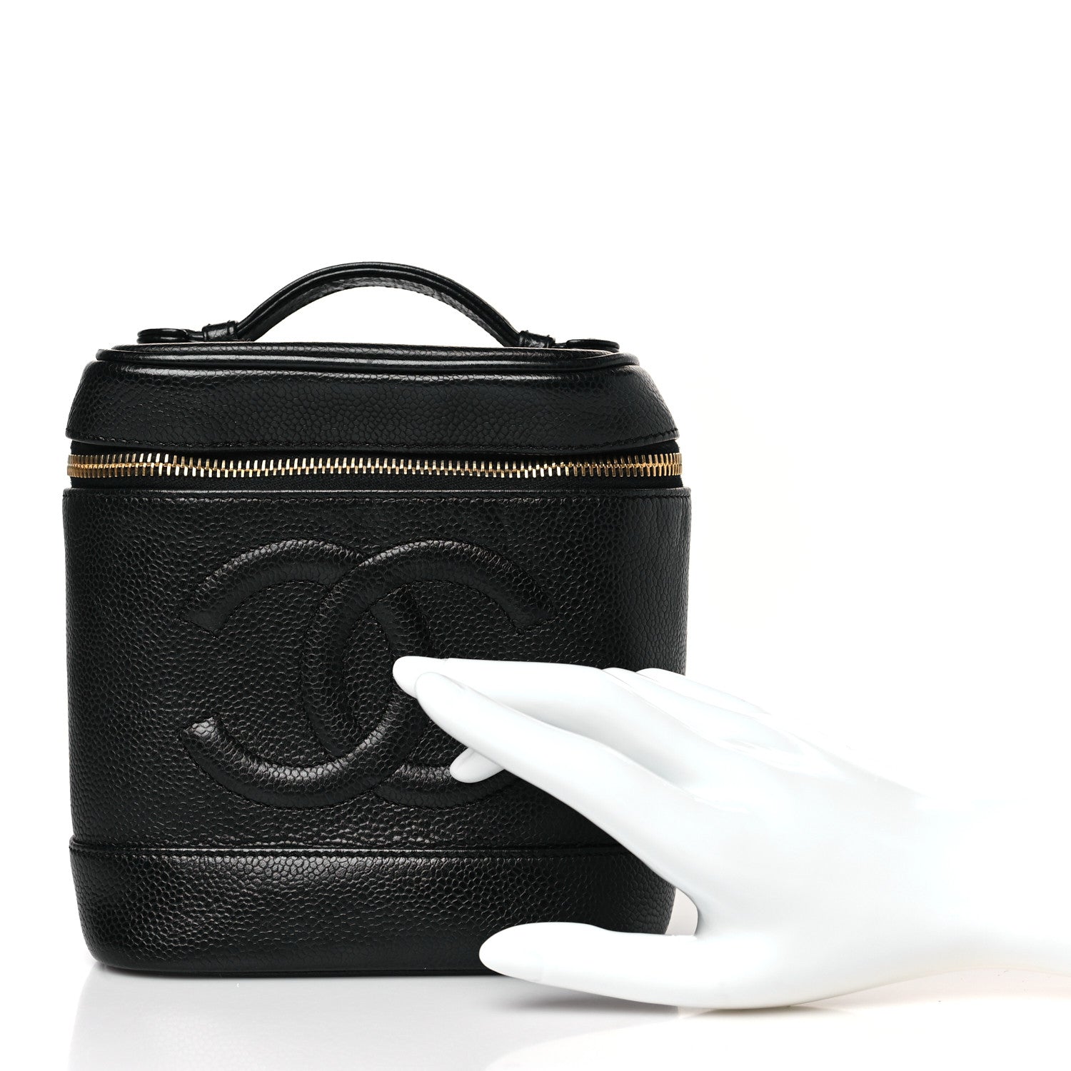 Chanel Caviar Vanity Cosmetic Case Black 2 of 11