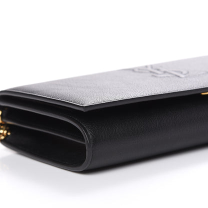 Saint Laurent Calfskin Monogram Belle de Jour Chain Clutch Black 7 of 11