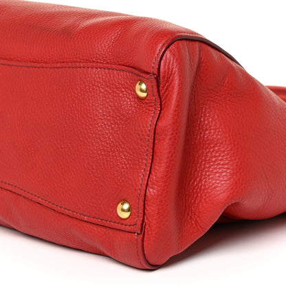 Miu Miu Vitello Daino Tote Red 10 of 19