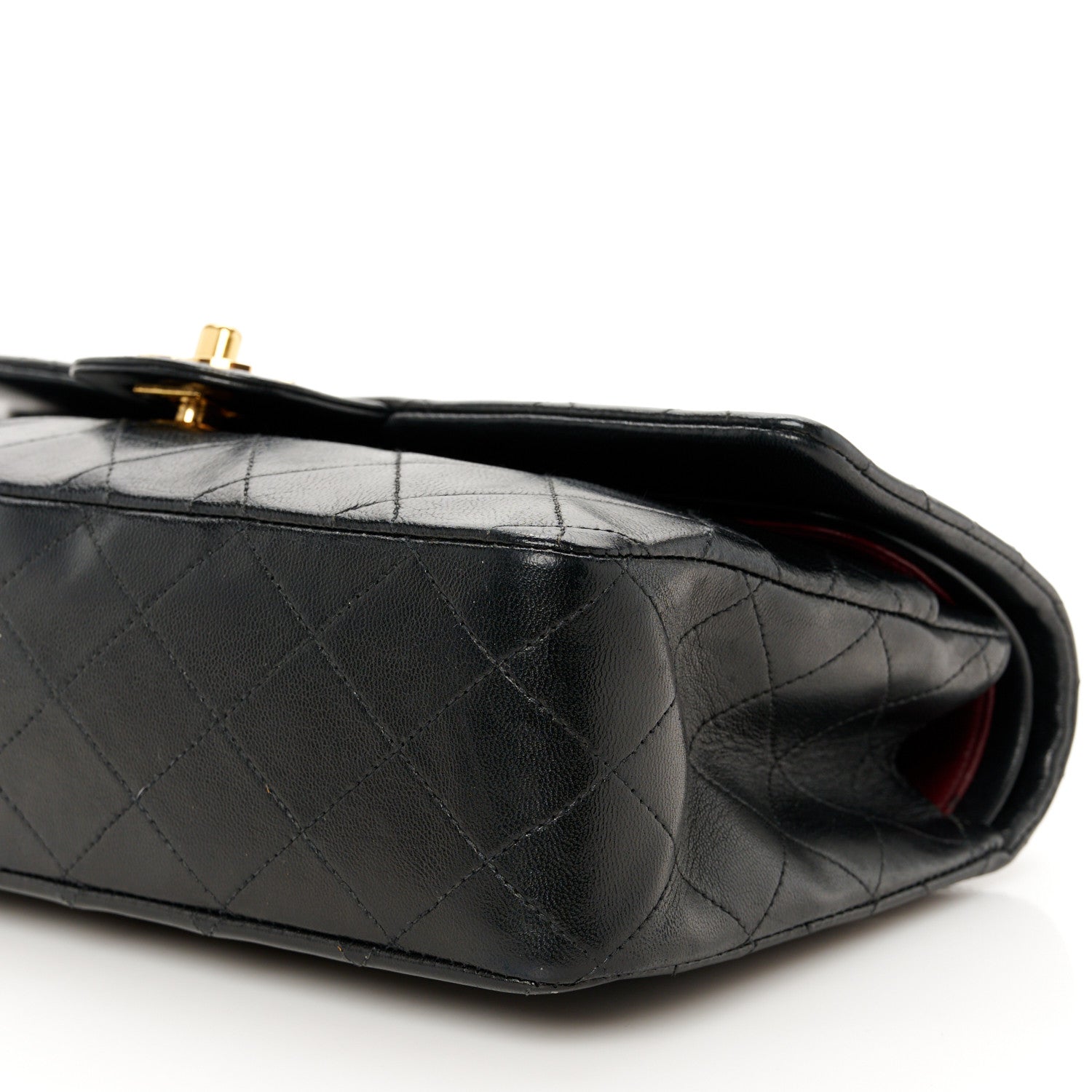 Chanel Lambskin Quilted Medium Double Flap Black 12 of 12