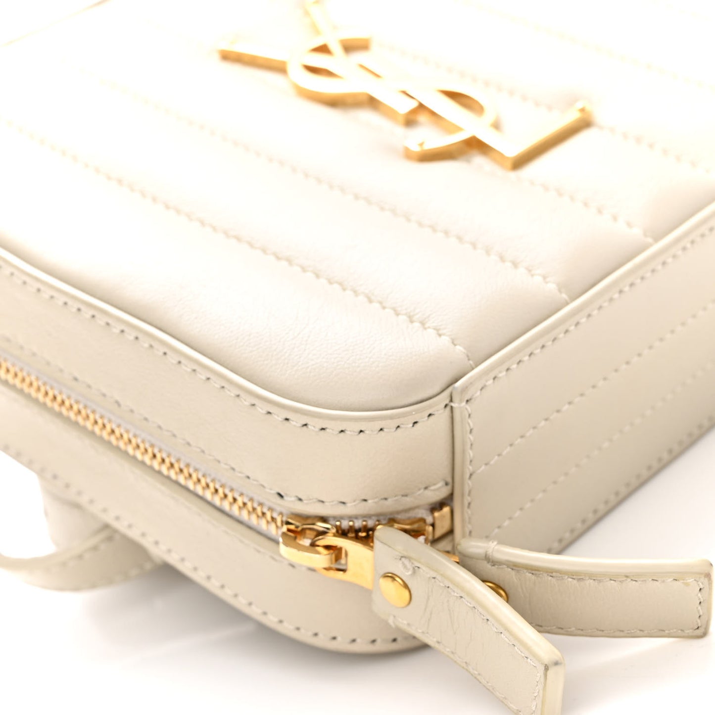 Lambskin Matelasse Vicky Monogram Belt Bag Crema Soft