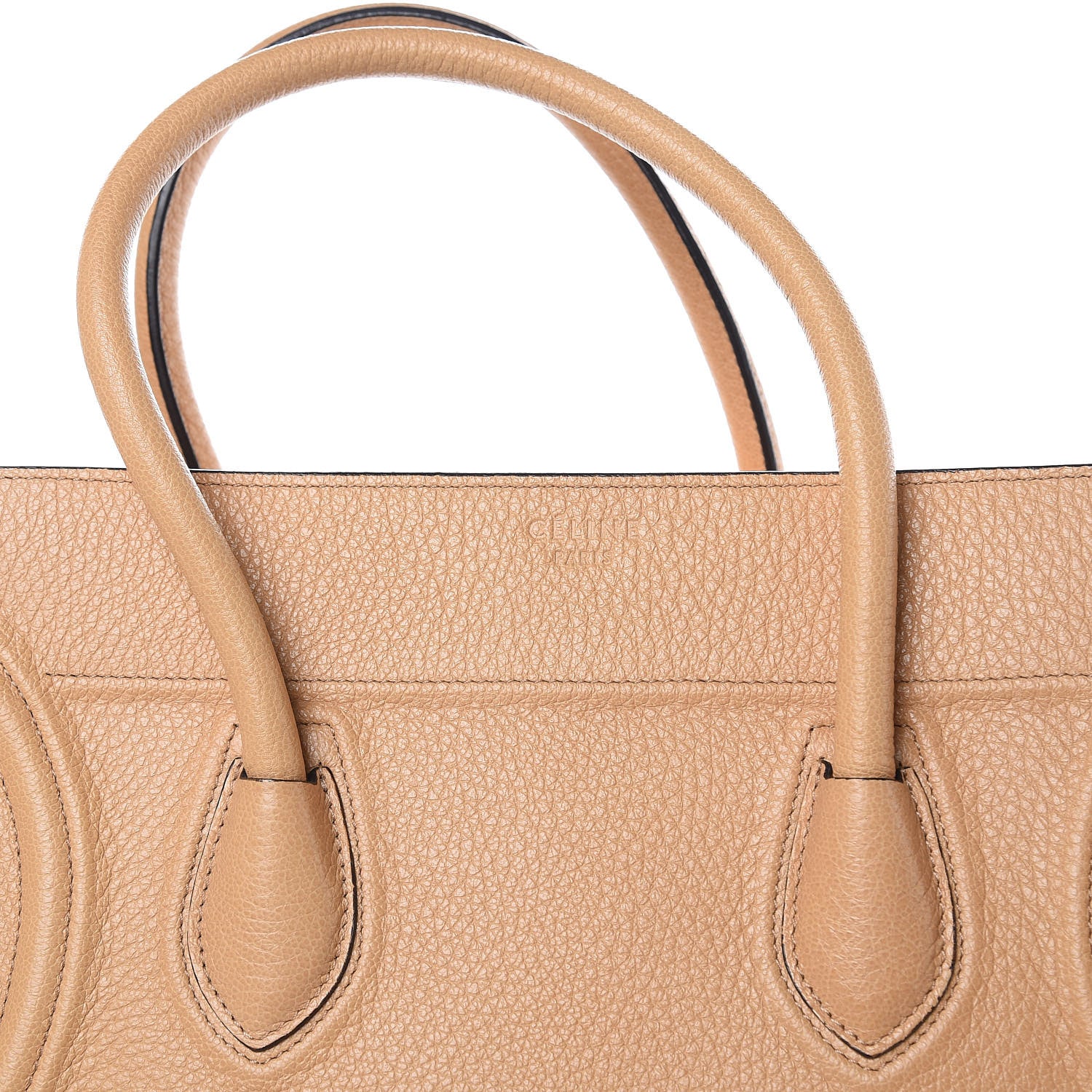 Celine Drummed Calfskin Medium Phantom Luggage Daffodil 10 of 11