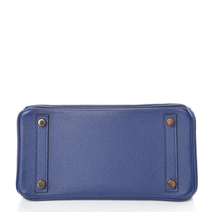 Hermes Taurillon Novillo Birkin 25 Bleu Saphir 7 of 34