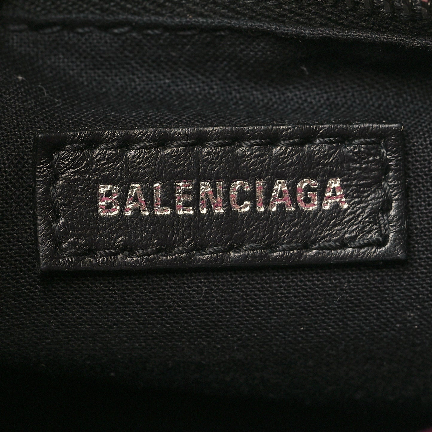 Shiny Supple Calfskin Crocodile Embossed Classic Silver Hardware Mini City Baby Pink