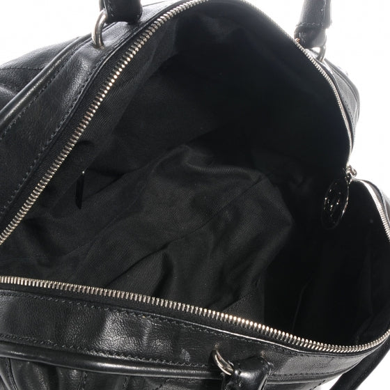 Calfskin Round Bowling Bag Black