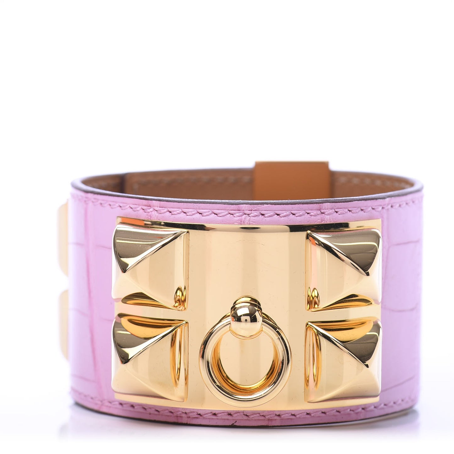 Matte Alligator Collier De Chien CDC Bracelet T2 5P Pink