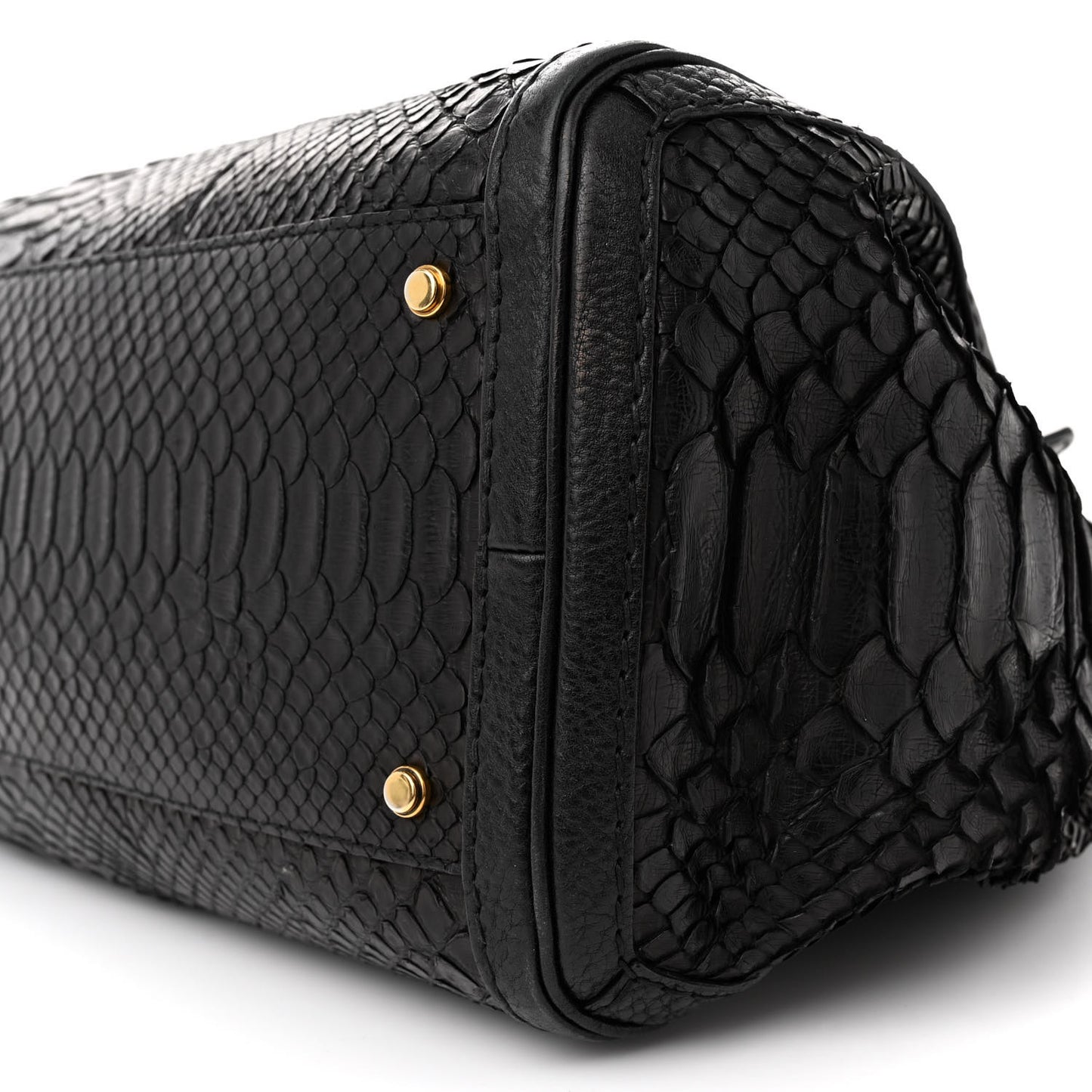Snakeskin Large GG Running Tote Black