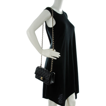 Chanel Lambskin Quilted Mini Rectangular Flap Black 2 of 8